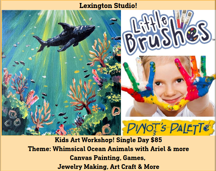SINGLE DAY WORKSHOP $85 Theme: Whimsical Ocean Animals with Ariel & more